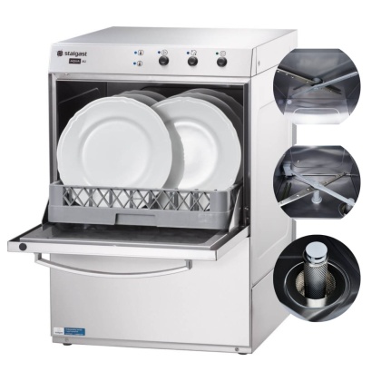 Zmywarka Uniwersalna z Dozownikami i Pompą Spustową 400V/230V Stalgast 801507