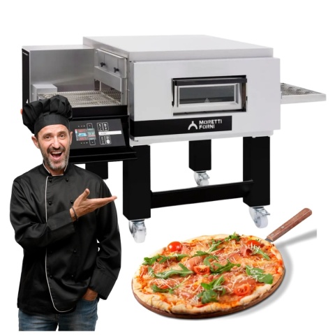 Elektryczny taśmowy piec do pizzy T75 1-komorowy z podstawą Moretti Forni MFMT75ET1S