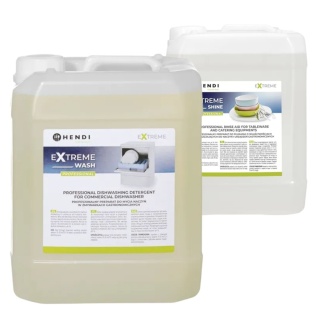 Płyny do Zmywarek Gastronomicznych Myjący 20L i Nabłyszczający 10L Hendi