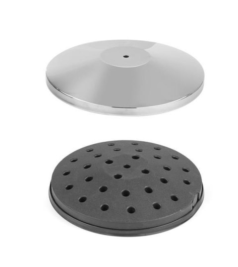 Podstawa do słupka odgradzającego srebrna chromowana ø360x65 mm Hendi 810484