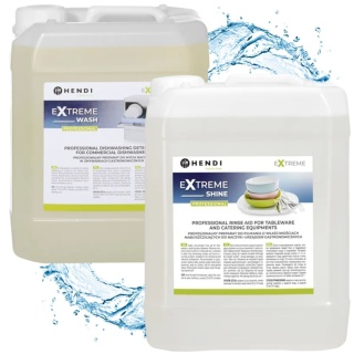 Płyn Myjący i Nabłyszczający do Zmywarki 10L+10L Hendi