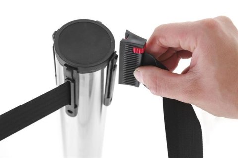 Słupek odgradzający z taśmą srebrny bez podstawy ø64x935 mm Hendi 810422