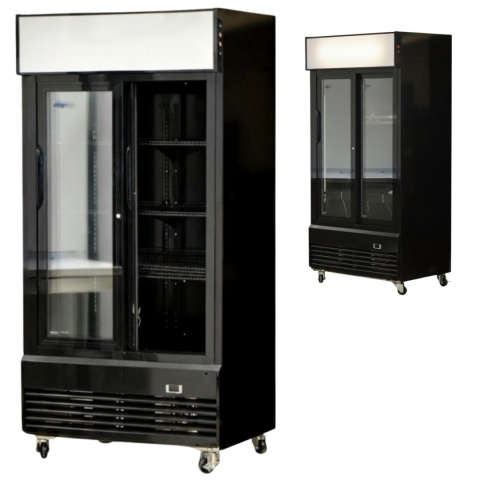 Szafa Chłodnicza Lodówka Przeszklona Czarna 1000L MODEL LG 1000S BLACK