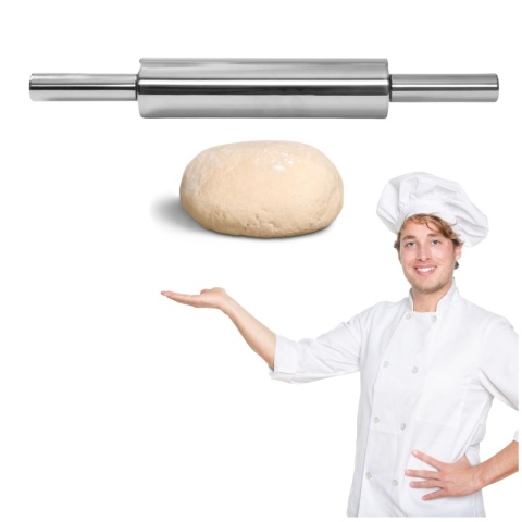 Wałek Do Ciasta Cukierniczy Ze Stali Nierdzewnej ⌀62x470 Mm Hendi 515006