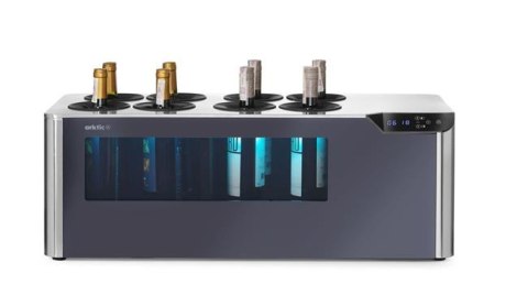 Chłodziarka Do Wina Dwustrefowa Cellar Arktic Czarna 800x350x293 mm Hendi 237380