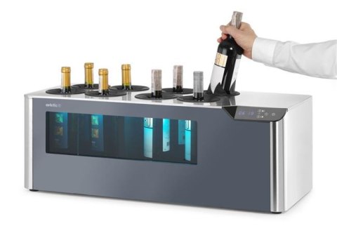 Chłodziarka Do Wina Dwustrefowa Cellar Arktic Czarna 800x350x293 mm Hendi 237380