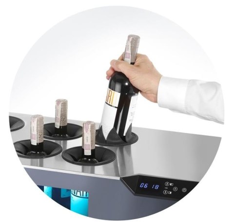 Chłodziarka Do Wina Dwustrefowa Cellar Arktic Czarna 800x350x293 mm Hendi 237380