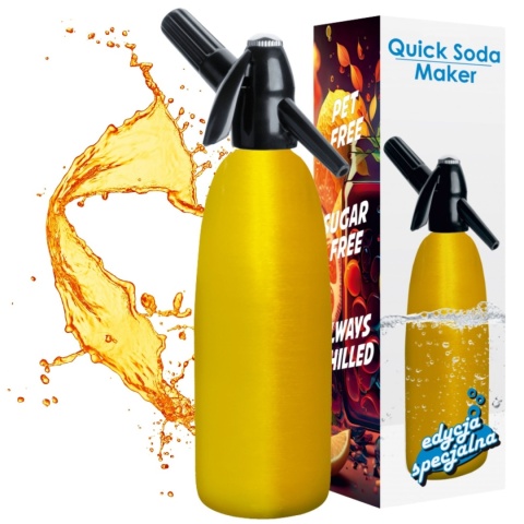 Syfon Do Wody Sodowej Gazowanej 1L Złoty SA-01L Domowy Stylowy Saturator