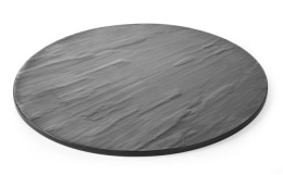 Płyta do serwowania z melaminy okrągła imitacja łupka śr. 330 mm | Hendi
