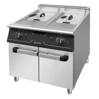 Frytownica Elektryczna Podwójna z Szafką 24 kW 400V 700x700x850 mm Grafen Perfecta GREF2C