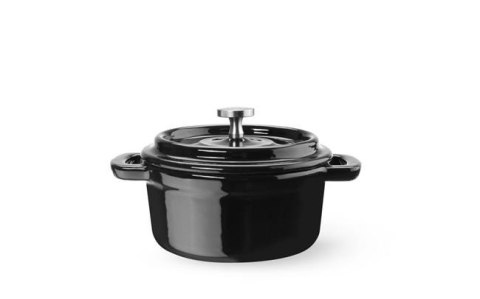 Garnek Żeliwny Emaliowany 0,27L Czarny 130x100x48 mm Hendi 626894
