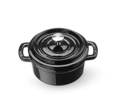 Garnek Żeliwny Emaliowany 0,27L Czarny 130x100x48 mm Hendi 626894