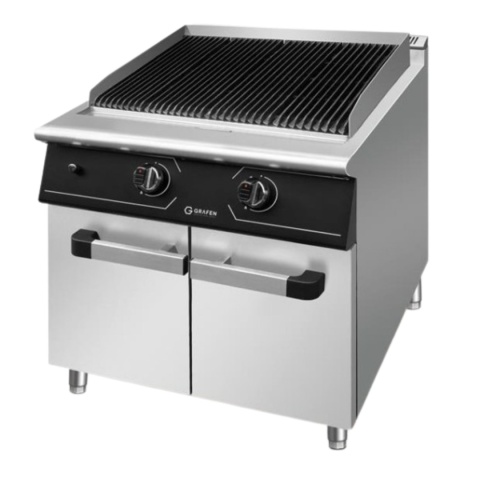 Grill Gazowy z Lawą Wulkaniczną 14,4 kW 700x700x850 mm Grafen Perfecta GRLG2C