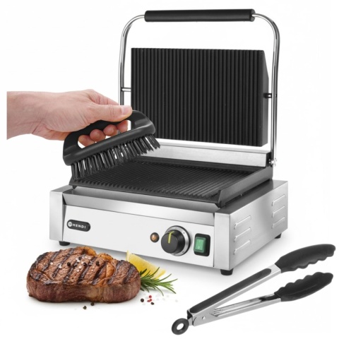 Grill Kontaktowy PANINI Hendi Elektryczny Ryflowany 34x23 cm + Gratis (Zestaw M)