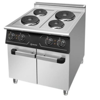 Kuchnia elektryczna 4-polowa z szafką 9,2 kW 400V 700x700x850 mm Grafen Perfecta GREC4C