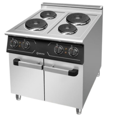 Kuchnia elektryczna 4-polowa z szafką 9,2 kW 400V 700x700x850 mm Grafen Perfecta GREC4C