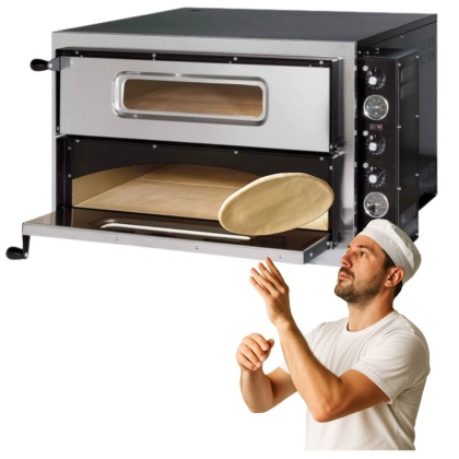 Piec do Pizzy Elektryczny Gredil 2-Poziomowy 8x35 cm 9 kW Stalgast 782002