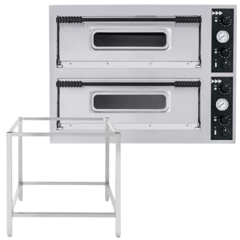 Piec Do Pizzy Prismafood Basic XL44 2-Komorowy 400V 12kW z Podstawą