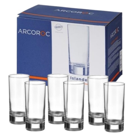 Szklanka Wysoka Islande Arcoroc 330 Ml 0,33l 6 szt. Ø63x(H)157mm