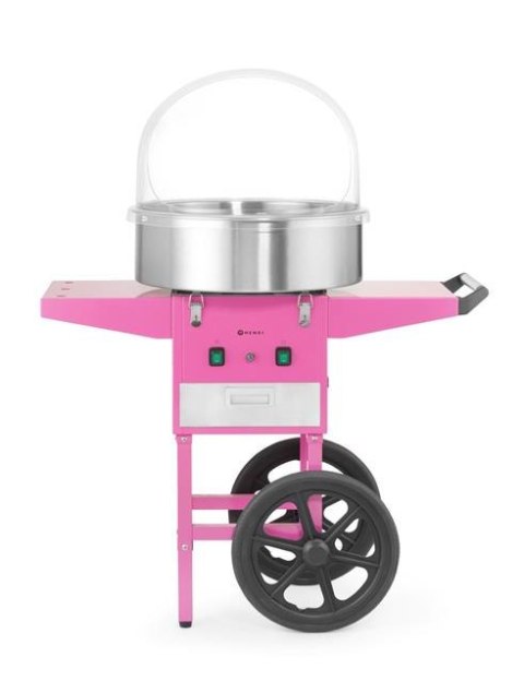 Urządzenie Do Waty Cukrowej Z Wózkiem 1130W Pastelowy Różowy Hendi 282809