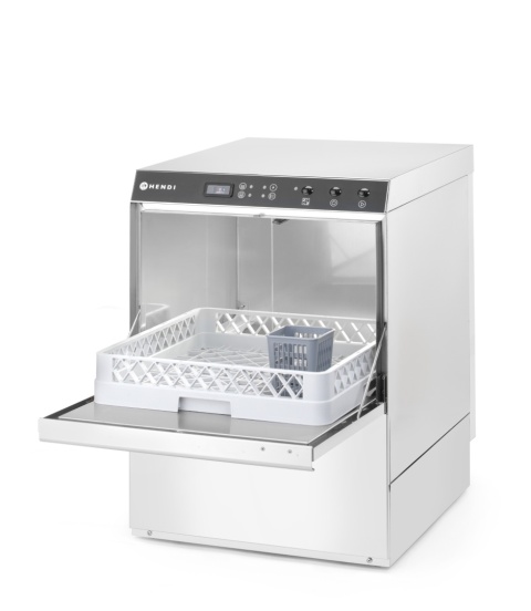 Zmywarka do Naczyń Gastronomiczna z Pompą Spustową i Dozownikami 230/400V Hendi 237366