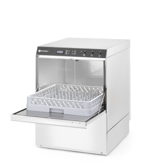 Zmywarka do Naczyń Gastronomiczna z Pompą Spustową i Dozownikami 230/400V Hendi 237366