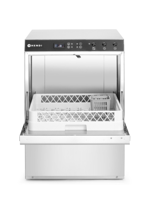 Zmywarka do Naczyń Gastronomiczna z Pompą Spustową i Dozownikami 230/400V Hendi 237366