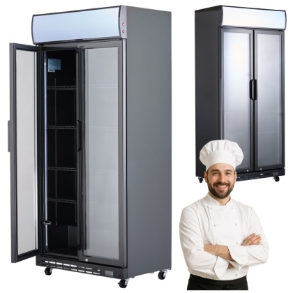 Szafa Chłodnicza Gastronomiczna Przeszklona 2-Drzwiowa 569l Stalgast 850590