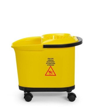 Wiadro do mopa żółte z podziałką pojemność 16 l Hendi 873397