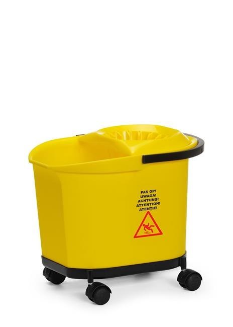 Wiadro do mopa żółte z podziałką pojemność 16 l Hendi 873397
