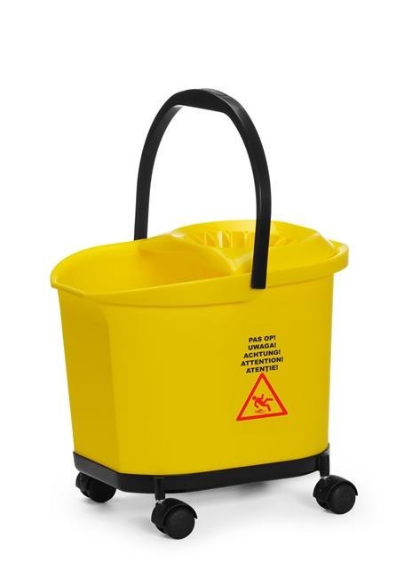 Wiadro do mopa żółte z podziałką pojemność 16 l Hendi 873397