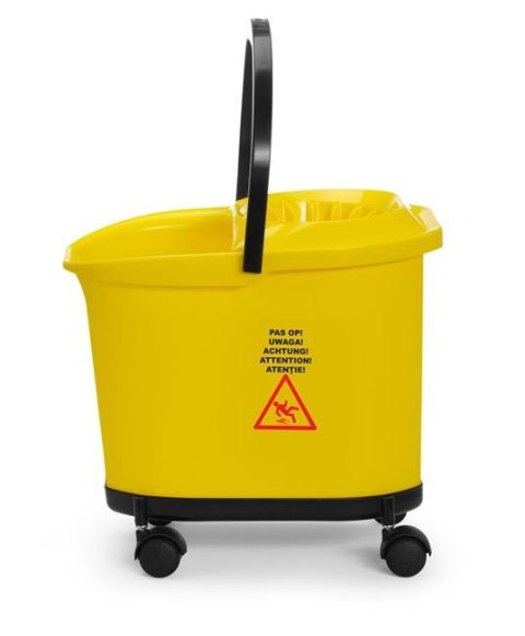 Wiadro do mopa żółte z podziałką pojemność 16 l Hendi 873397