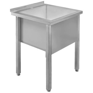 Basen gastronomiczny spawany jednokomorowy 60x60x85 stal inox MTP001983