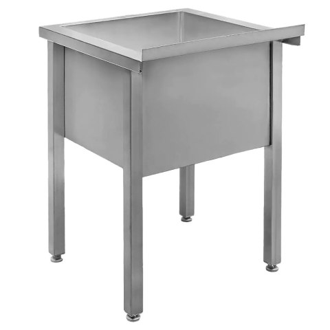 Basen gastronomiczny spawany jednokomorowy 60x60x85 stal inox MTP001983