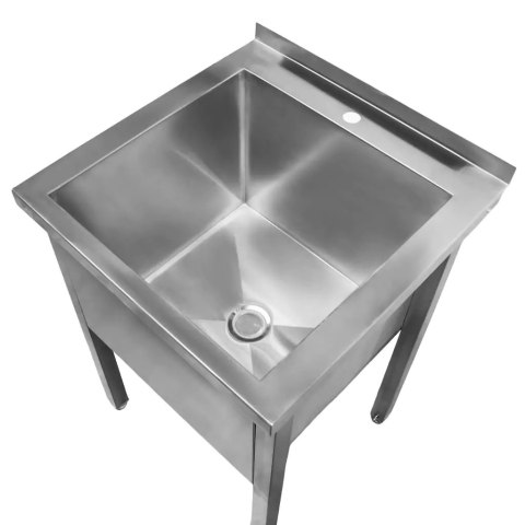 Basen gastronomiczny spawany jednokomorowy 60x60x85 stal inox MTP001983