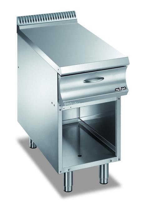 Blat neutralny, na podstawie otwartej, linia Domina 700, MBM, 400x700x(H)850mm Wariant podstawowy