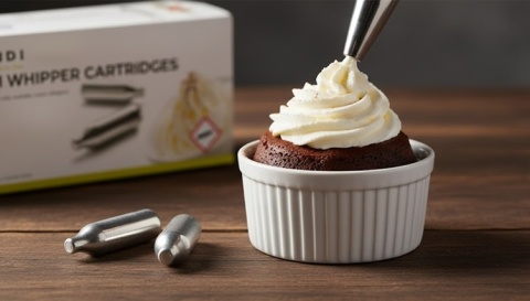 Naboje do bitej śmietany przykładowy deser