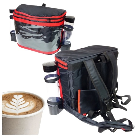 Plecak Cateringowy z Termosem 2x9l do Kawy Herbaty Napojów Czarny Eventowy