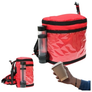 Plecak cateringowy z termosem 2x9l do kawy herbaty napojów czerwony eventowy