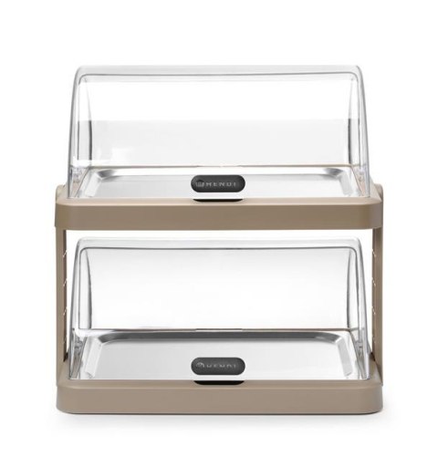 Witrynka Chłodząca UNIQ Duo 2-Poziomowa Beżowa Hendi Roll-Top 871959