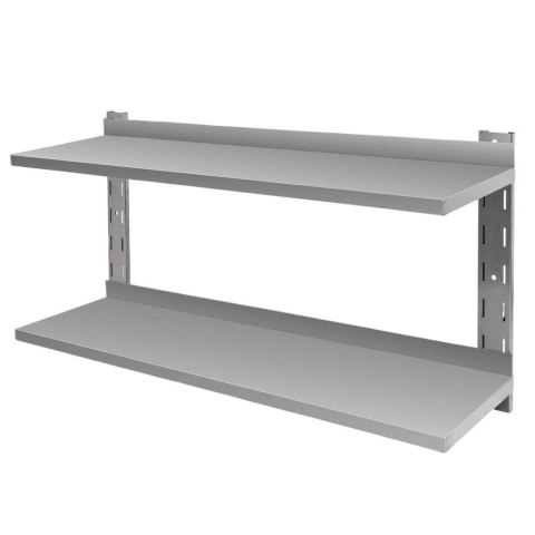 Półka wisząca dwupoziomowa inox 120x30 cm do kuchni MTP005936