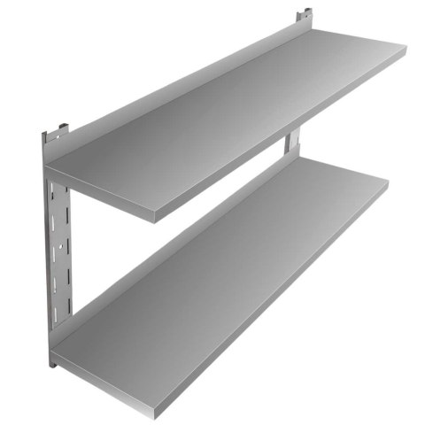 Półka wisząca dwupoziomowa inox 120x30 cm do kuchni MTP005936