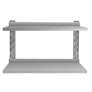 Półka wisząca dwupoziomowa inox 90x30 cm do zaplecza MTP005935