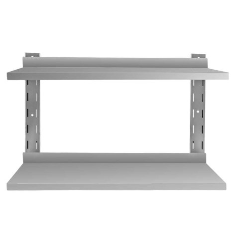 Półka wisząca dwupoziomowa inox 90x30 cm do zaplecza MTP005935