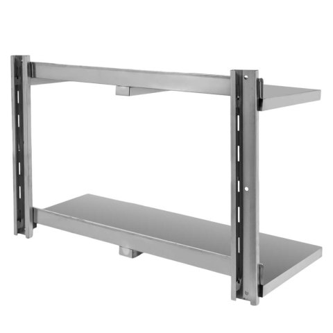 Półka wisząca dwupoziomowa inox 90x30 cm do zaplecza MTP005935