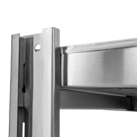 Półka wisząca dwupoziomowa inox 90x30 cm do zaplecza MTP005935