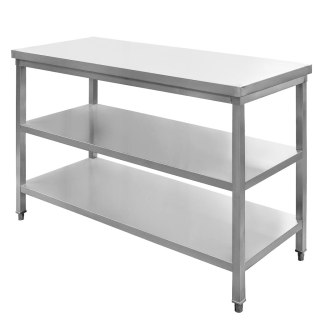 Stół centralny 2 półki 120x60x85 stal nierdzewna MTP001766