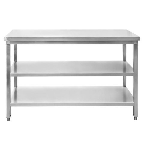 Stół centralny 2 półki 120x60x85 stal nierdzewna MTP001766
