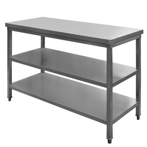 Stół centralny 2 półki 120x60x85 stal nierdzewna MTP001766