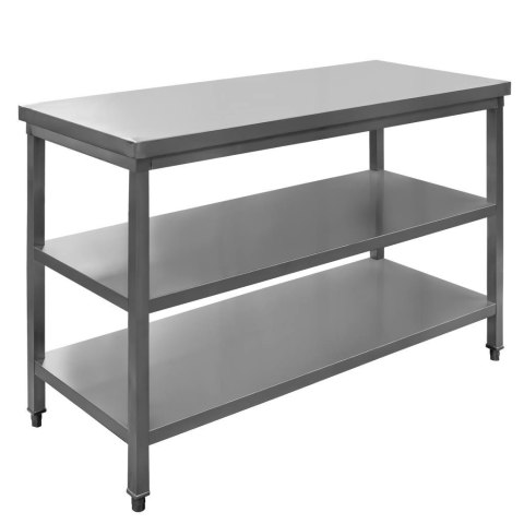 Stół centralny 2 półki 120x60x85 stal nierdzewna MTP001766